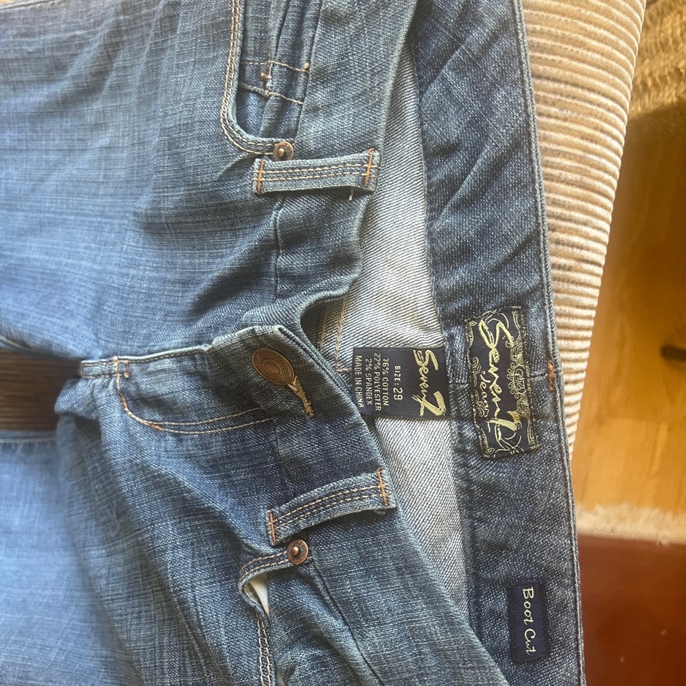 Seven7 Womens Blue Bootcut Jeans